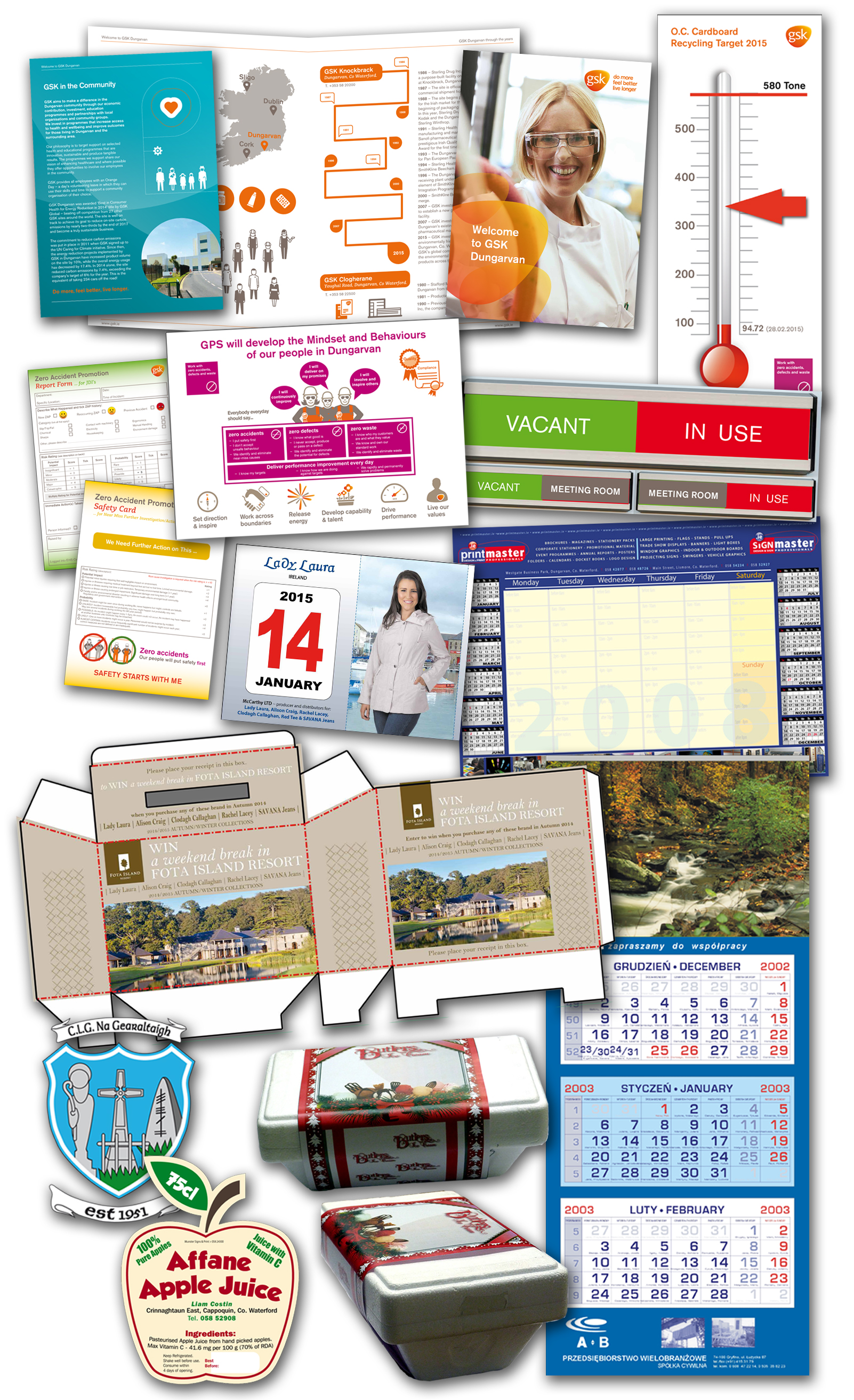 Calendars, packaging, photoedition