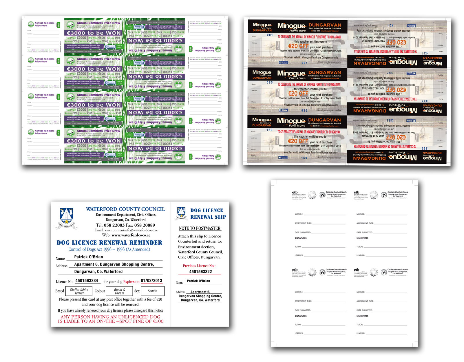Numbered tickets, official documentation