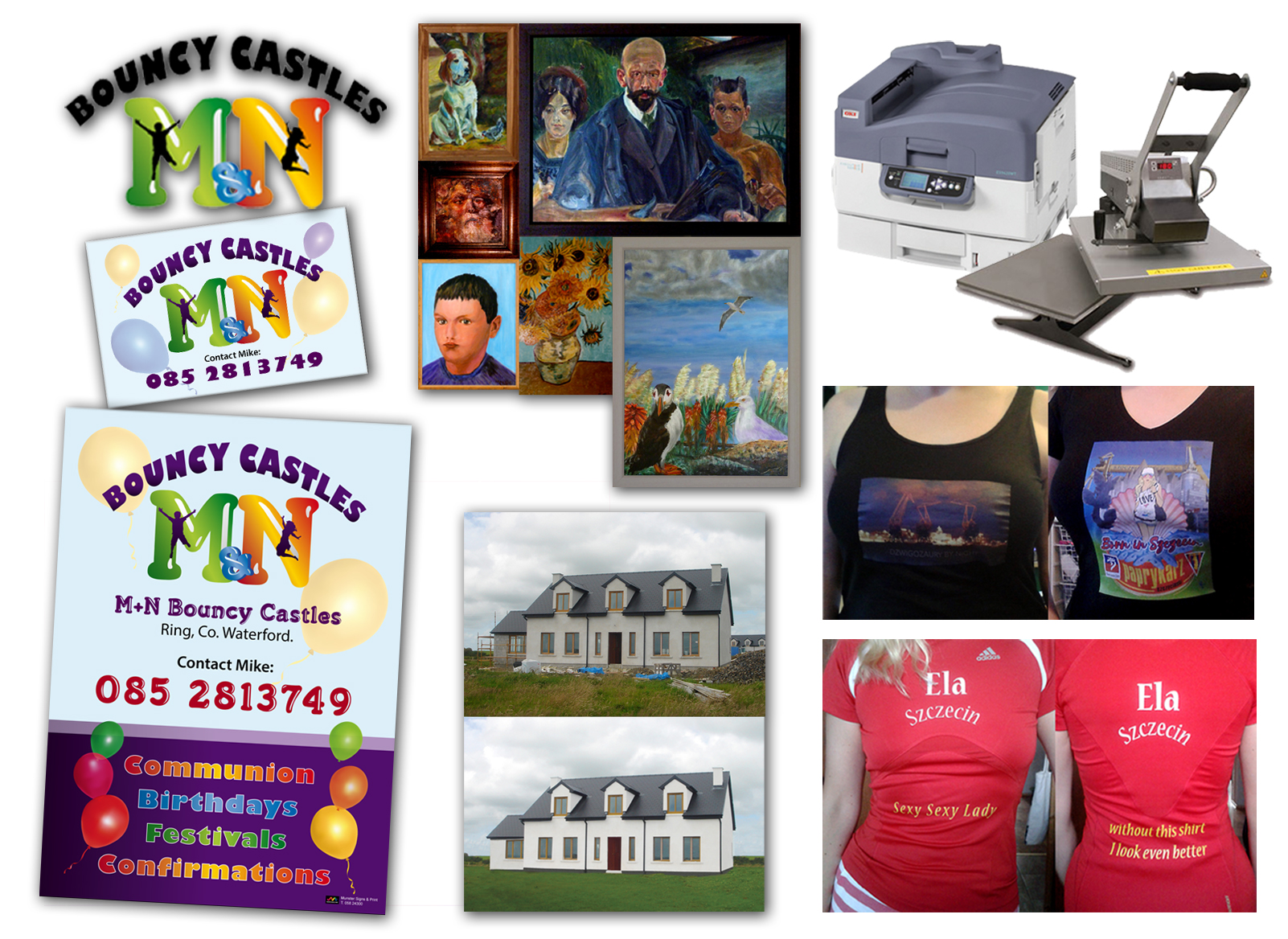 Textile printing, vector shapes and logo design